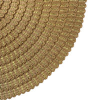 Napperons de table tissés en polypropylène rond au design moderne Tapis en plastique populaires Tapis pour la maison Mariage Noël-Bonne vente