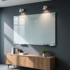 Pizarra Blanca Perforada de Vidrio Templado Zhongjia, Magnética, Borrable, de Pared, para Oficina, Reuniones, Hogar, Enseñanza, Capacitación, Grande - Product Image 2