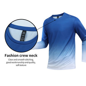 قمصان رياضية للرجال من البوليستر 100٪ لكرة القدم والتمارين الرياضية في صالة الألعاب الرياضية، قميص رياضي بتدرج لوني سريع الجفاف - Product Image 2