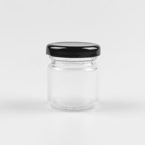 Pot à miel en verre transparent de style classique de 40 ml avec couvercle à visser - Product Image 2