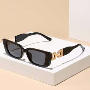 แว่นกันแดดทรงสี่เหลี่ยมสำหรับผู้หญิง Miss Style สีดำ ป้องกันรังสียูวี 380 แฟชั่นทันสมัย - Product Image 4