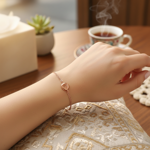 กำไลข้อมือหินแชมเปญ CZ ดีไซน์ทรงสามเหลี่ยมทำด้วยมือแบบตุรกีเครื่องประดับชั้นดีทำจากเงินสเตอร์ลิง925 - Product Image 3