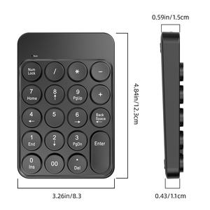 Chế Độ Kép 2.4G Và Bt Mini Vòng Phím Mỏng Thoải Mái Cảm Ứng Cảm Ứng Số Bàn Phím Bàn Phím Cho Máy Tính Bảng Máy Tính Xách Tay Văn Phòng Nhà Sử Dụng - Product Image 1