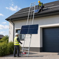 Machine de levage de panneaux solaires, palan électrique pour panneaux photovoltaïques, élévateur à rail en aluminium pour l'installation photovoltaïque sur toiture