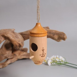 Casa de Pájaros de Madera, Decoración para Exteriores, Comedero para Colibríes, Nido de Pájaros Rústico Colgante, Cabaña para Pájaros, Colgante de Nido de Pájaros DIY - Product Image 3