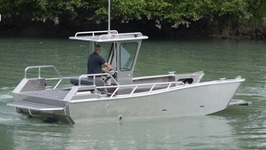 21FT tout en aluminium soudé 7m charge Cargo Ferry bateau de travail <span class=keywords><strong>patrouille</strong></span> tout usage hors-bord 150HP pour le divertissement sportif de croisière - Product Image 4