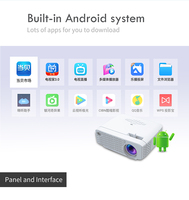 2023 Offre Spéciale Wifi sans fil Smart Android projecteur 1000 Lumens 640*360p résolution D30A LED Home cinéma projecteur de film