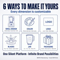 Fabricante OEM de Licuadoras Comerciales de 1300W para Smoothies - Color y Logotipo Personalizables, MOQ Negociable, Muestra Gratuita, Evaluación