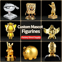 Figurine de mascotte personnalisée OEM ODM, statue de personnage de dessin animé en résine, fourniture directe d'usine, cadeau promotionnel d'entreprise