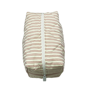 줄무늬 폴리에스터 퀼팅 패딩 메이크업 가방 맞춤 로고 OEM ODM 여성용 핑크 뷰티 파우치 프로모션 퀼팅 소형 화장품 가방 - Product Image 3