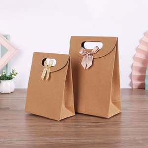 Wholesale Custom Gift Bag Flip-Top Perforated Adhesive Packaging Bag Gift Carry-Handle Packaging Paper Bag - Product Image 1