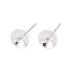 Pandahall 13mm Silver 925 Sterling Stud Earring Findings Trendy Women's Silver Plated Earring Hook Sterling Silver Earwires Bulk