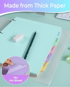 <strong>Binder</strong> <strong>Dividers</strong> 5 Tabs 3 Hole Punch for 3 Ring <strong>Binder</strong> Letter Size Durable Index <strong>Dividers</strong> A6 A4 A5 Custom <strong>Binder</strong> - Product Image 4
