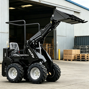 Mini-chargeuse compacte à accès étroit 1 tonne 500 kg, petite, homologuée EPA CE, fabriquée en Chine, sur roues, à vendre - Product Image 3