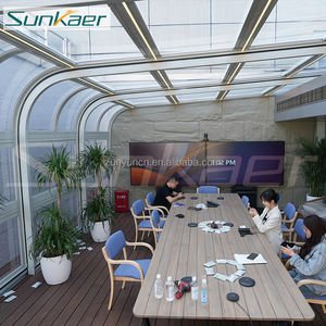 Harga pabrik penutup balkon plastik Sunroom kandang teras kustom polikarbonat atap datar tahan air luar ruangan - Product Image 3