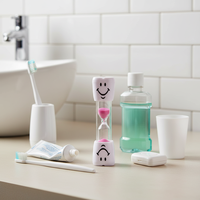 Minuteur de bain de bouche en plastique coloré moderne pour enfants, 2 ou 3 minutes, idéal pour la salle de bain, sûr pour la maison et la clinique