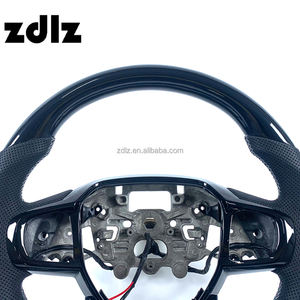 Accessoires intérieurs pour <span class=keywords><strong>Ford</strong></span> Ranger Everest Raptor <span class=keywords><strong>2023</strong></span> 2024 2025, volant en bois et fibre de carbone - Product Image 4