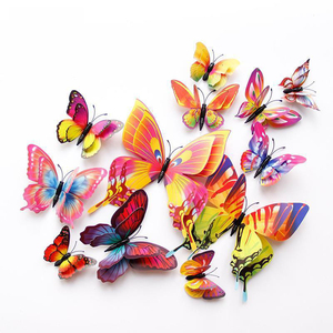 Decalcomanie <span class=keywords><strong>murali</strong></span> colorate a farfalla 3d <span class=keywords><strong>adesivi</strong></span> per bambini e bambine cameretta soggiorno decorazioni <span class=keywords><strong>murali</strong></span> rimovibili - Product Image 2