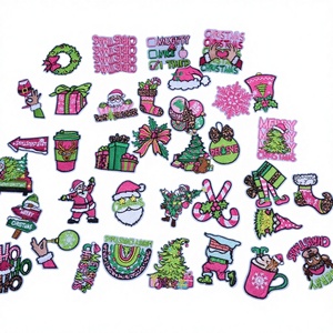 Atacado de 36 Peças de <span class=keywords><strong>Patches</strong></span> de Natal Bordados para Roupas, Chapéus e Decorações da Série Bastão de Caminhada para Idosos - Product Image 2