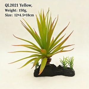Décoration <span class=keywords><strong>de</strong></span> terrarium pour reptiles et amphibiens : Cactus artificiel réaliste non toxique, plante verte, ornement très demandé - Product Image 6