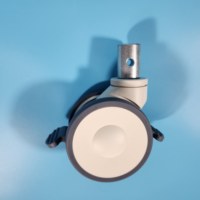 Roulettes médicales de 100 mm à double frein et double roue de 4 pouces avec plaque supérieure pour mobilier hospitalier