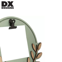 Porte-mémos rond moderne et simple en bois DX Designs pour bureau, pince à notes personnalisée avec support, décoration de bureau à domicile