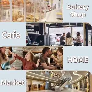 Sacs en papier kraft brun personnalisables, résistants à la graisse, avec fenêtre transparente, pour l'emballage alimentaire (pizza, lait, sushi) - Product Image 6