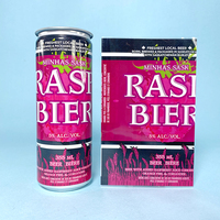 Film plastique rétractable personnalisé en vrac de couleur violette, film PET/PP imperméable, étiquette rétractable pour emballage de jus