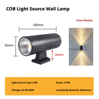 Lámpara de Pared LED Cilíndrica Impermeable para Exteriores, Moderna, para Jardín, Terraza o Villa