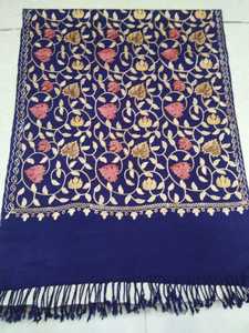 Elegant Embroidered Floral Digital Print Viscose Adult <b>Shawl</b> Long Fringe Lightweight Warm Breathable Reversible <b>Traditional</b> - Product Image 1