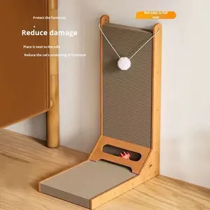 L-vormige luxe doe-het-zelf krabpaal & bed, slijtvast bruin bord voor katten - <span class=keywords><strong>Petfusion</strong></span> Ultimate - Product Image 1