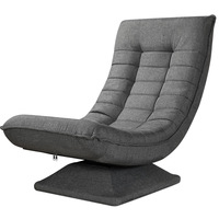 Fauteuil de relaxation ergonomique en tissu rembourré pour salon