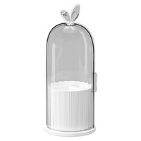 Organisateur de maquillage rotatif transparent pour pinceaux, rouges à lèvres et crayons à sourcils, anti-poussière, pour coiffeuse et bureau