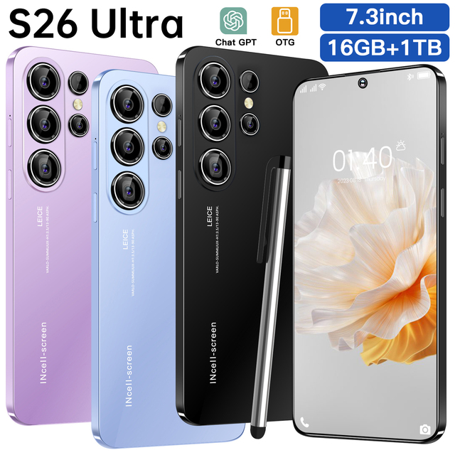 7.3-Inch Large Screen Slim Design Smartphone Flat Surface Display High Configuration LTE/CDMA 16GB+1TB 8000mAh Battery 90Hz