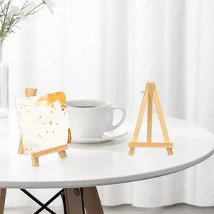 Wooden Handicraft Creative Small <b>Easel</b> Mini Triangular Bracket Pine Wood Decoration <b>Display</b> Diy Props - Product Image 1