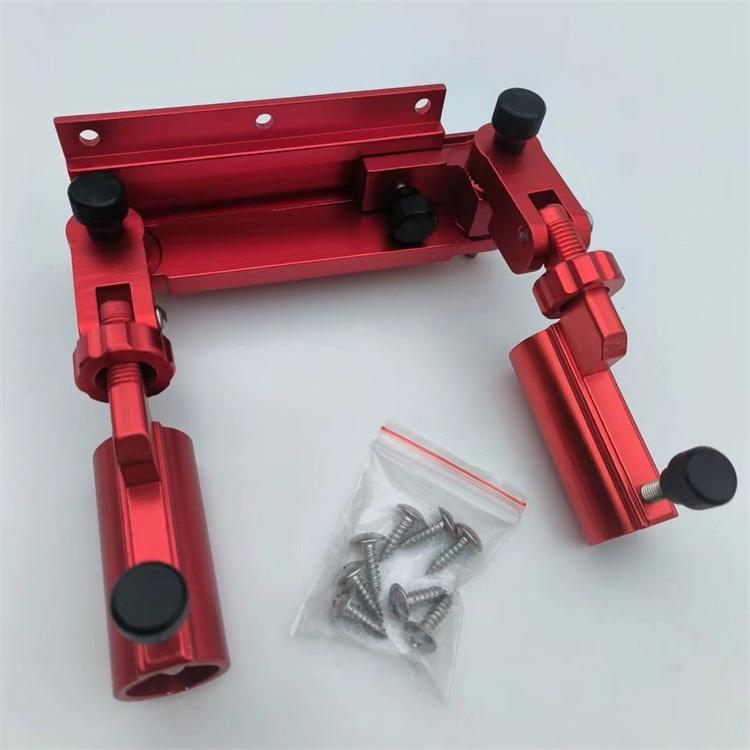 Caja de pesca de esquina con doble torreta (roja)