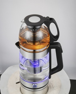 Appareils de cuisine isolation Anti-sec brûlant 1.8L grande capacité verre bouilloire électrique théière combinaison - Product Image 3