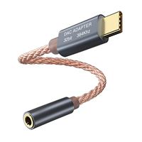 Adaptateur audio numérique USB C vers prise casque 3,5 mm, convertisseur Type C DAC Hi-Fi