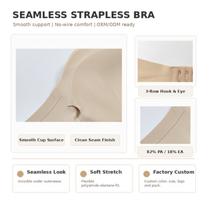 <span class=keywords><strong>Reggiseno</strong></span> <span class=keywords><strong>senza</strong></span> <span class=keywords><strong>ferretto</strong></span> con cuscinetti rimovibili, traspirante, supporto <span class=keywords><strong>e</strong></span> sollevamento, anti-shock, in seta ghiaccio, <span class=keywords><strong>senza</strong></span> cuciture, chiusura posteriore, <span class=keywords><strong>senza</strong></span> <span class=keywords><strong>spalline</strong></span> - Product Image 4