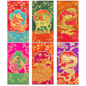 2026 mới Hong Kong phiên bản tùy biến vàng-dập phong bì màu đỏ với thiết kế sáng tạo cao cấp và logo - Product Image 5