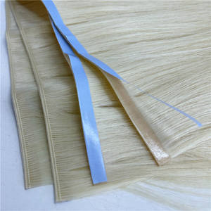 2025 nouveauté 40 ~ 60cm génie bande trame bricolage Extensions de cheveux Invisible bande cheveux fait vierge cuticule Remy cheveux peau trame Type - Product Image 1