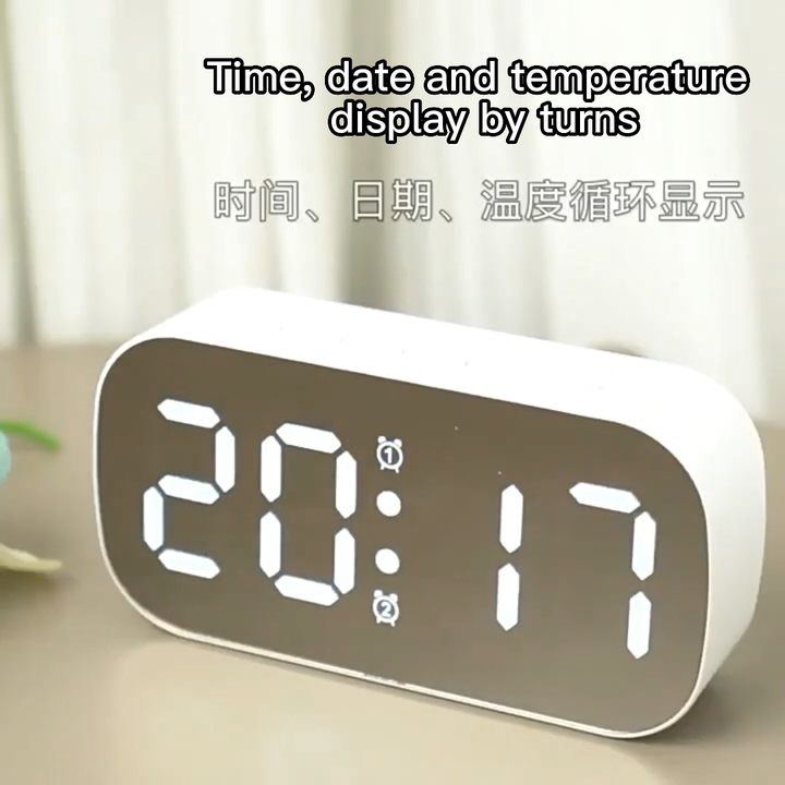 Acheter Affichage de la température grand écran créatif décoratif fonction Anti-perturbation horloge LED de bureau alarme électronique