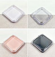 Vente en gros boîte d'emballage vide pour faux ongles boîte d'embout d'ongle en acrylique transparent forme carrée de stockage noir