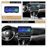 Aijia Promotion pour BMW Série 5 2009-2015 – Cadre en plastique noir mat 12,3 pouces pour autoradio multimédia Android avec Canbus et Mendery