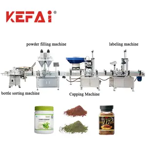 KEFAI Linear Filling Sealing Labeling and Packing Machine Aluminum Can Production Line for Filling Powder