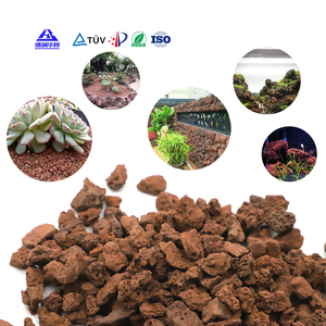 Grandes Roches de Lave, <span class=keywords><strong>Pierre</strong></span> <span class=keywords><strong>Volcanique</strong></span> 100% Naturelle, Basalte Rouge et Noir, Durable, Écologique pour la Décoration Extérieure d'Hôtels - Product Image 1