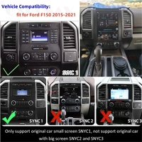 Reproductor de Video para Auto con Navegación GPS Android de 12.1'' Estilo Tesla para Ford F150 2015-2023, Carplay, Bluetooth