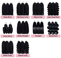 Extensions de cheveux humains bouclés naturels au crochet plume, style bohème