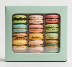 Caja de Embalaje Personalizada para Macarons, Caja de Regalo de Lujo para Postres en Tonos Pastel, para Panaderías y Confiterías, con Ventana Transparente - Product Image 4