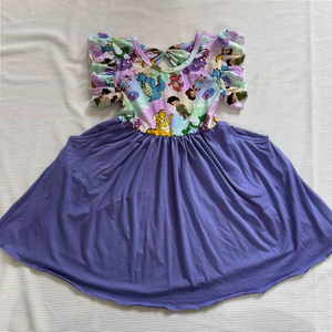Body con gonna <span class=keywords><strong>da</strong></span> principessa in bambù stampato su misura per neonata in morbido bambù a maniche corte - Product Image 5